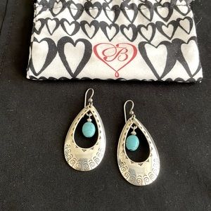Brighton southwest faux turquoise in teardrop earrings